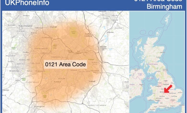 what area is 0121 dialling code