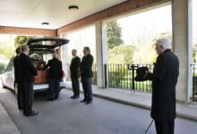 who walks in first at a funeral