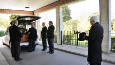 who walks in first at a funeral