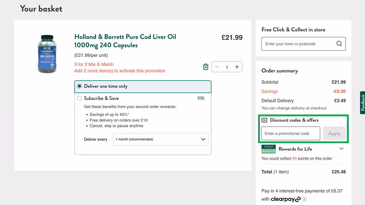 holland and barrett voucher code
