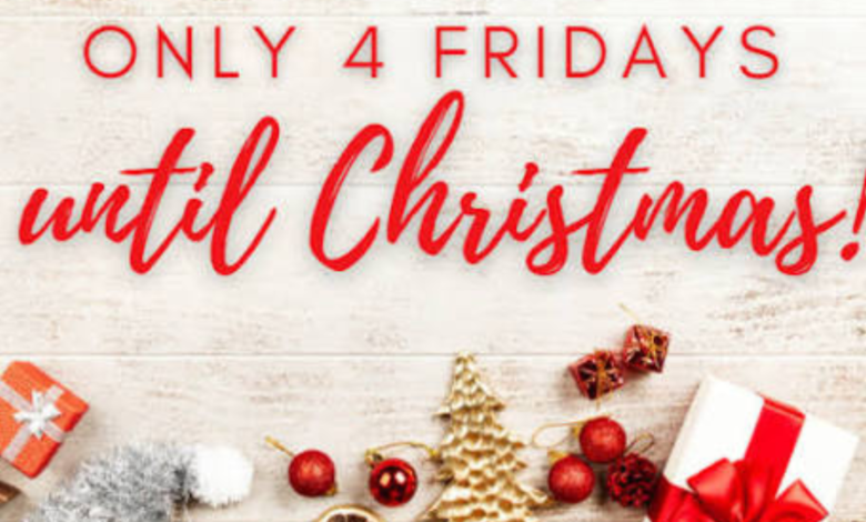 how many more fridays until christmas
